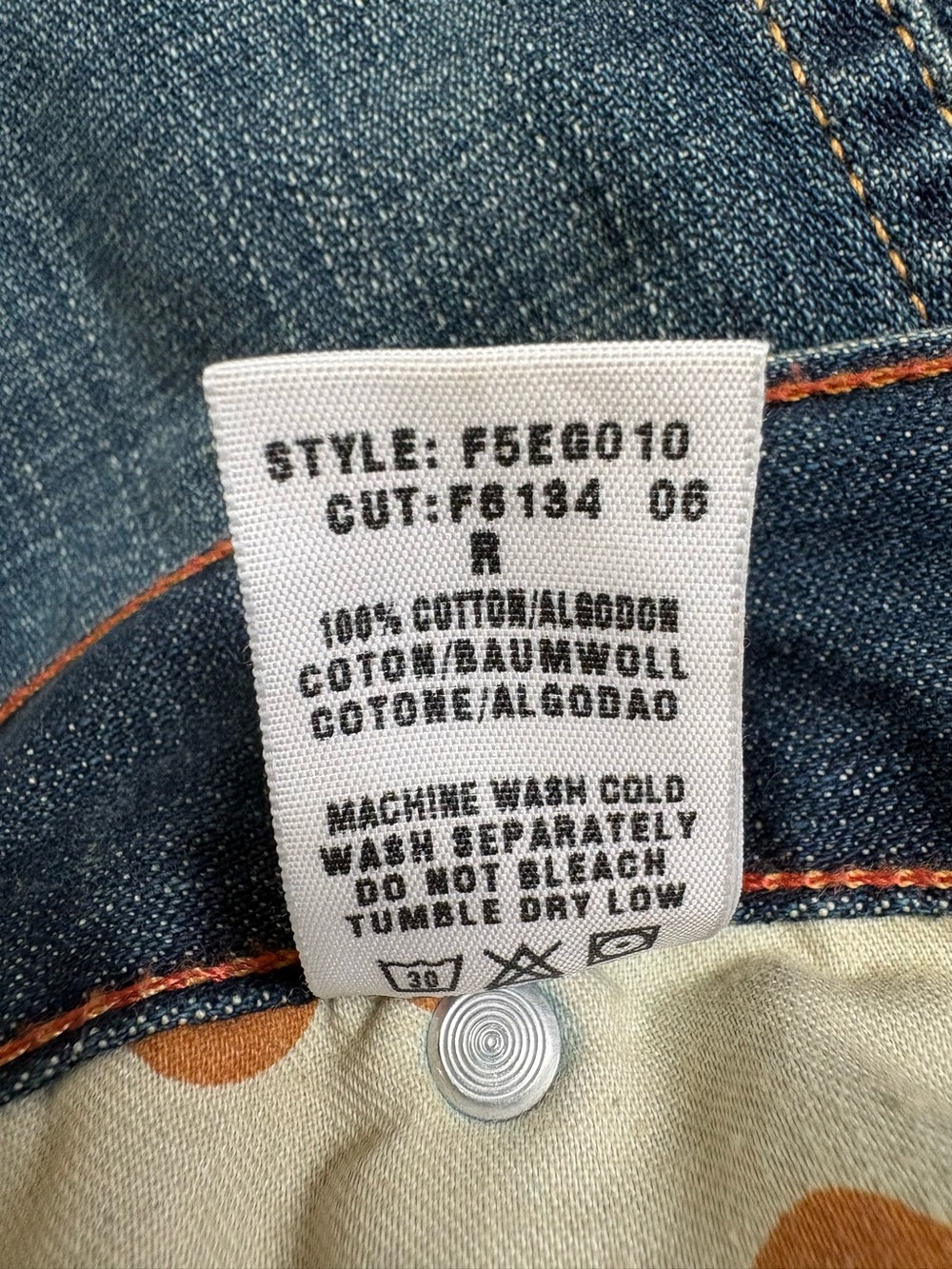 Lucky Brand Vintage Y2K Denim Maxi Skirt Destiny Made in USA Size 12/31 - Picture 12 of 14